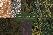 Russia Flecktarn Camouflage Patterns, a Pattern Graphic by 3Y_Design (Thumbnail 1 of 6)
