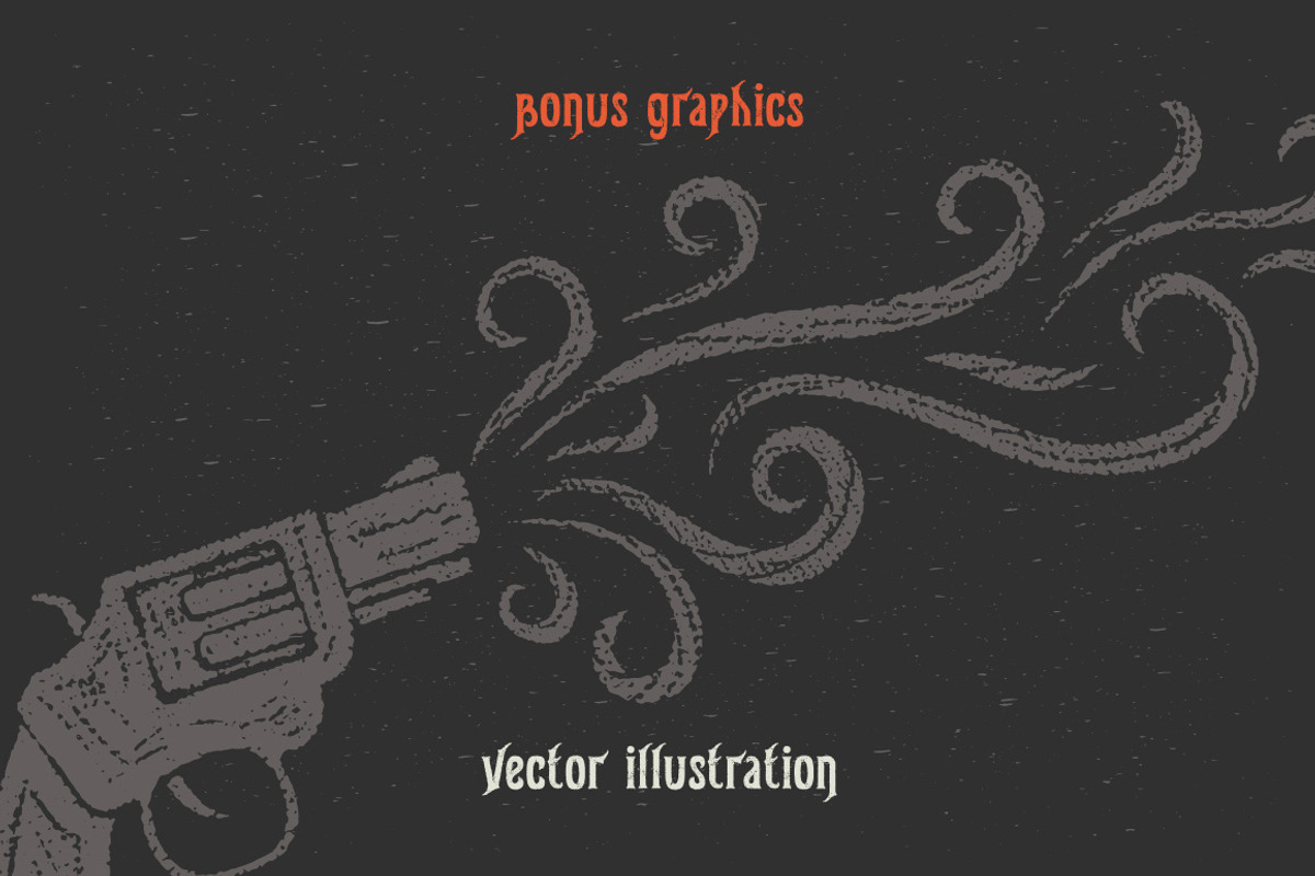 Gunshot typeface preview 5
