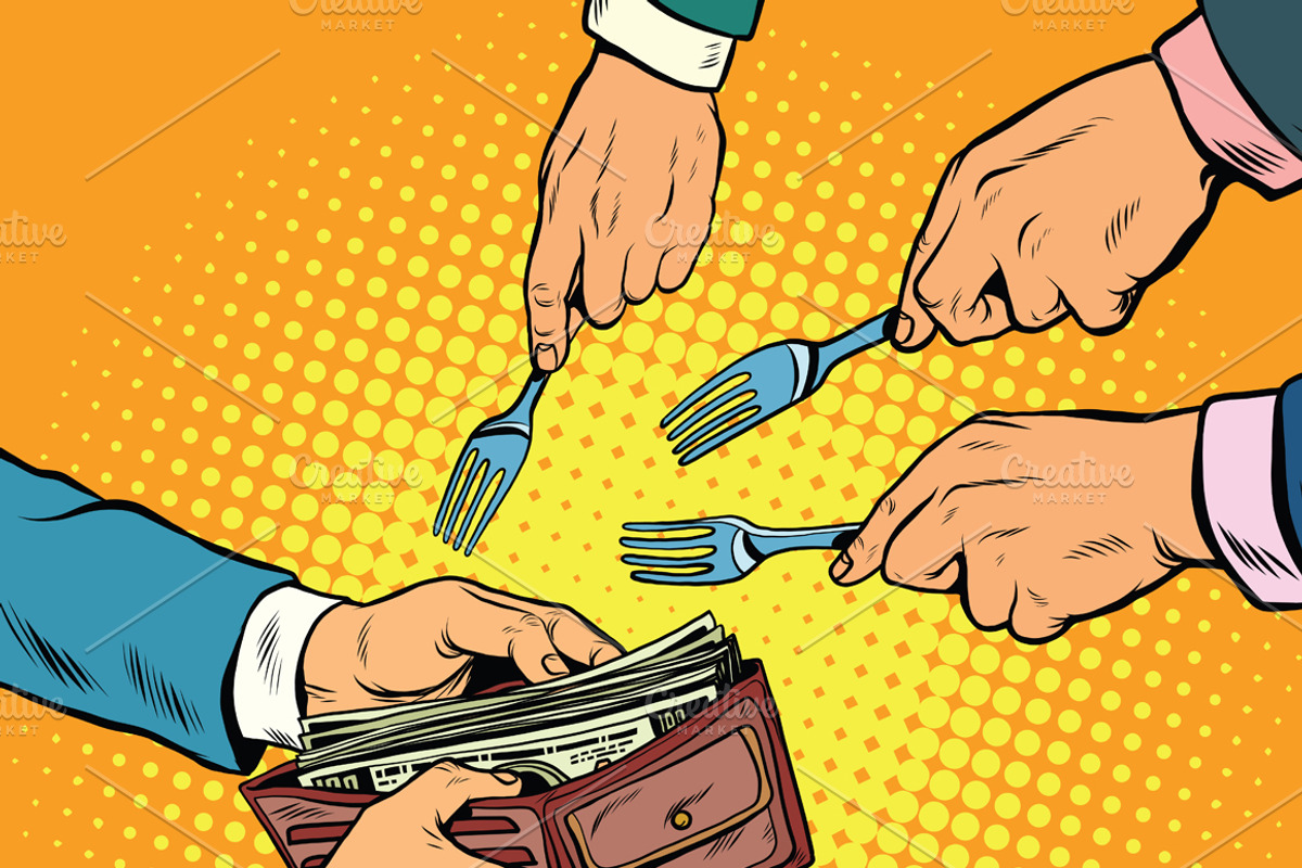 Corruption and theft of money, a Food Illustration by studiostoks