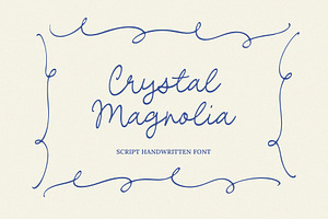 Crystal Magnolia Script Font, a Script Font by Seagulls Creative