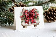 Plaid Christmas Clipart Bundle, a Seasonal Illustration by Canvas Craft (Thumbnail 7 of 10)