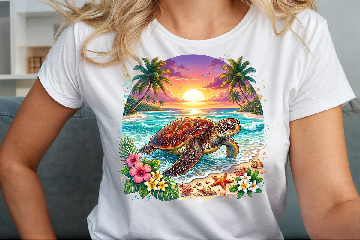 Sea Turtle Png, Summer Png, Beach, a Seasonal Illustration by Sublimation Artist (Photo 5 of 9)