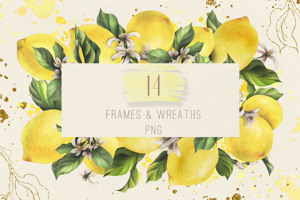 Lemons sunny watercolor clipart, a Food Illustration by NATASHA CHU (Photo 9 of 23)
