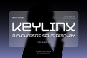 Keylinx – Futuristic SciFi Display, a Sans Serif Font by Drizy (Thumbnail 1 of 10)