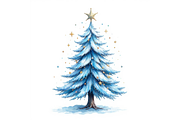 Whimsical Icy Blue Christmas clipart, a Seasonal Illustration by Creative design (Thumbnail 3 of 7)