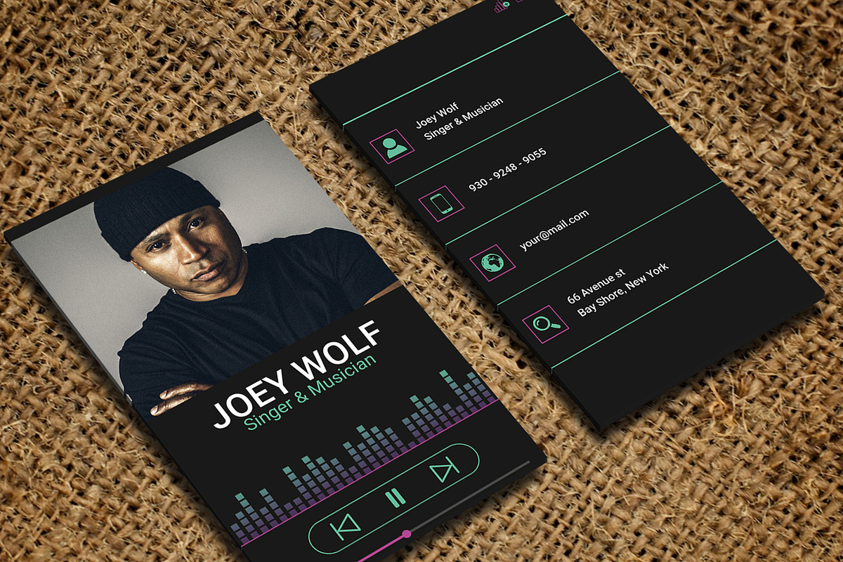 Business Card - Singer, a Business Card Template by Midgardians (Photo 2 of 2)