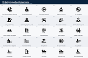 95 Swimming Pool Rules Icons, a Solid Icon by Symbolic Language (Thumbnail 3 of 6)