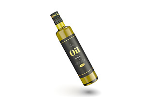 Glass Oil Bottle Mockup, a Product Mockup by graphypix