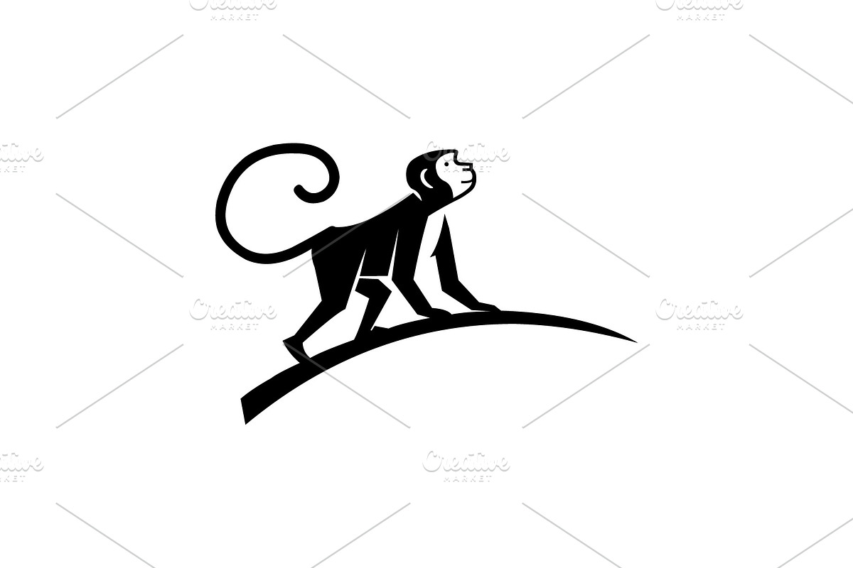 monkey vector logo animal template, a Branding & Logo Template by quadrazo