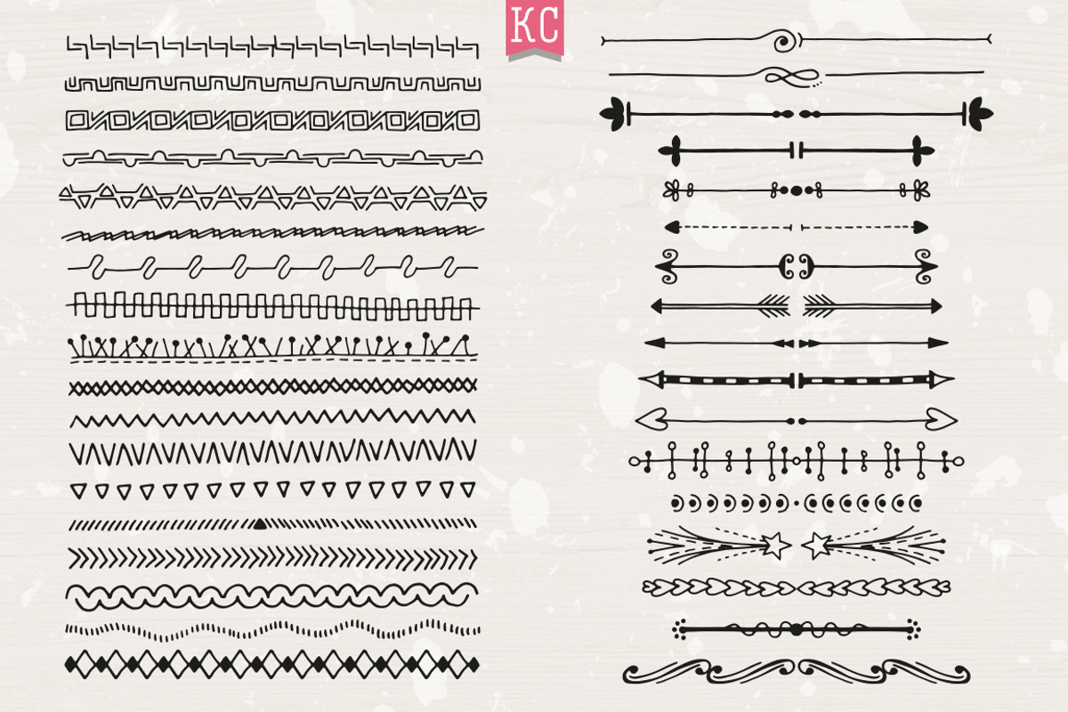 Hand Drawn Doodle Dividers, an Illustration by Katy Clemmans (Photo 6 of 7)
