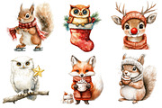 Cute Winter Animals Clipart, an Illustration by Dream Creation (Thumbnail 5 of 6)
