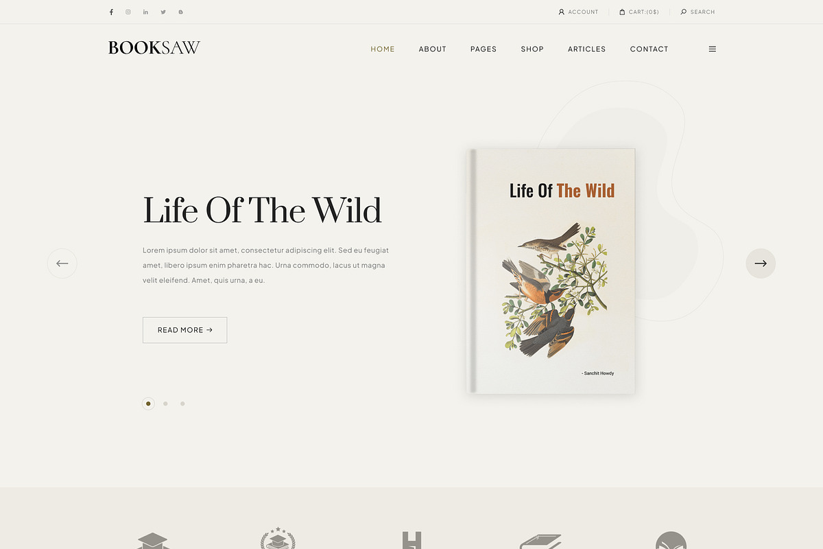 Bookstore HTML CSS Website Template