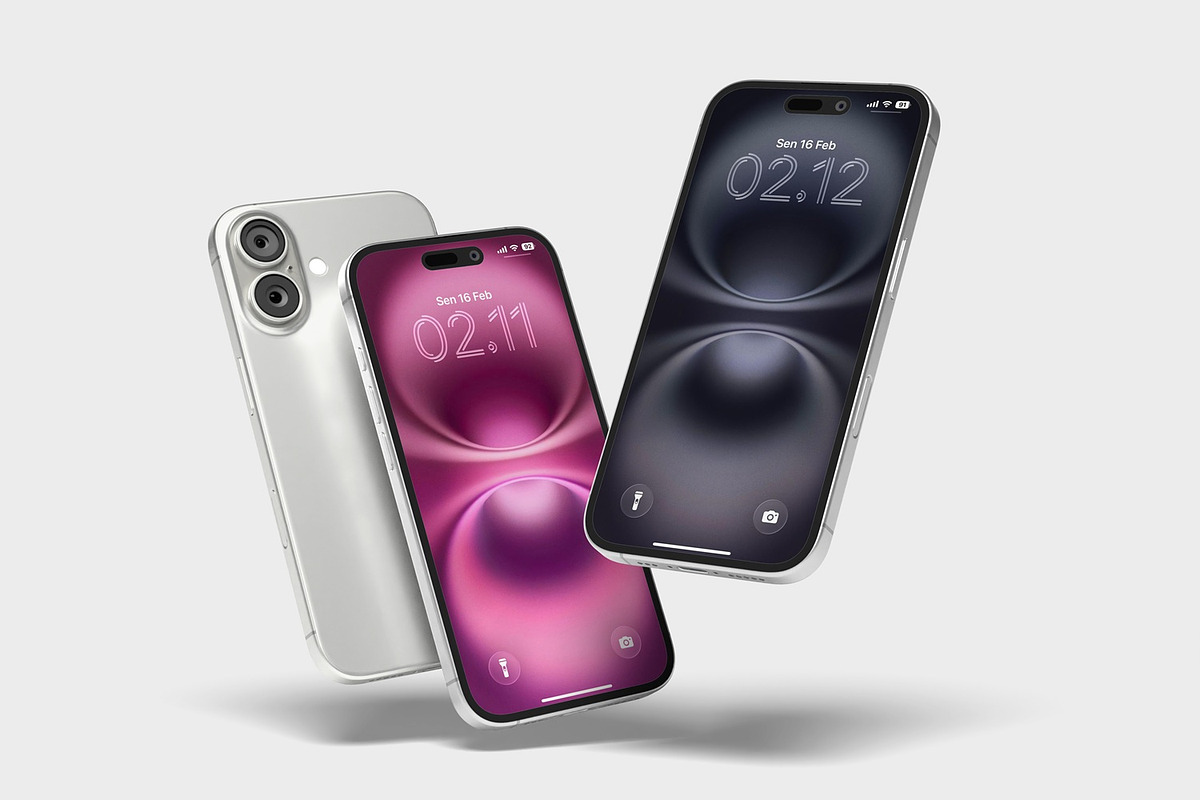 iPhone 16 Mockup, an iPhone Mockup by seramoe (Photo 5 of 6)