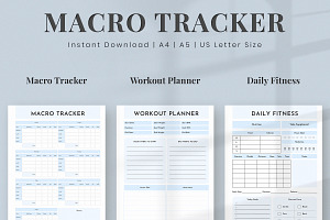 Macro Tracker Printable Planner