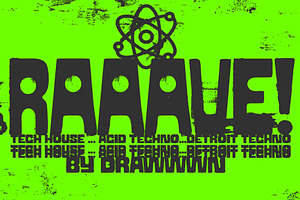 Raaave - Acid flyer font