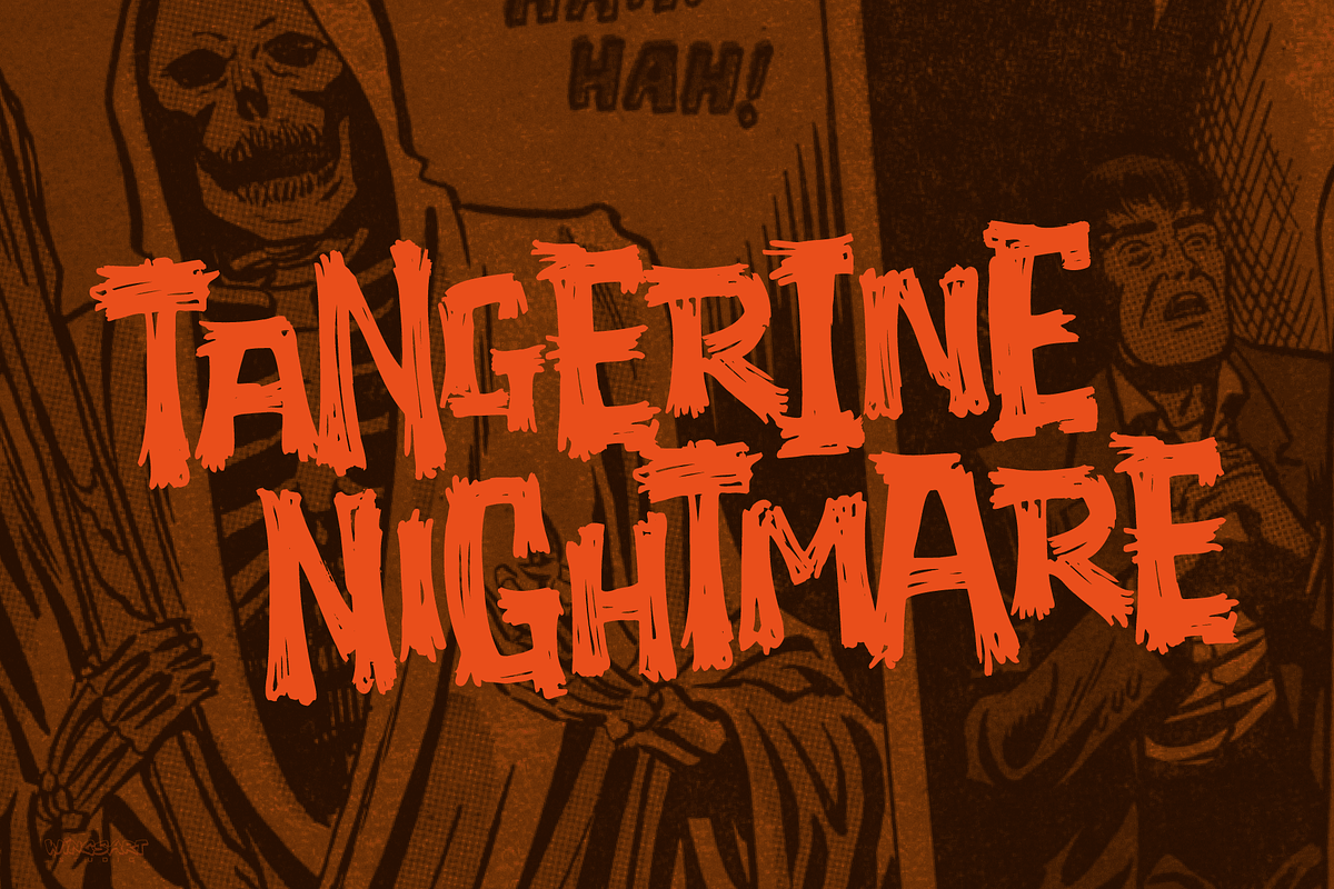 Hatchet Job - A Halloween Brush Font, a Font by Wingsart Studio (Photo 6 of 15)