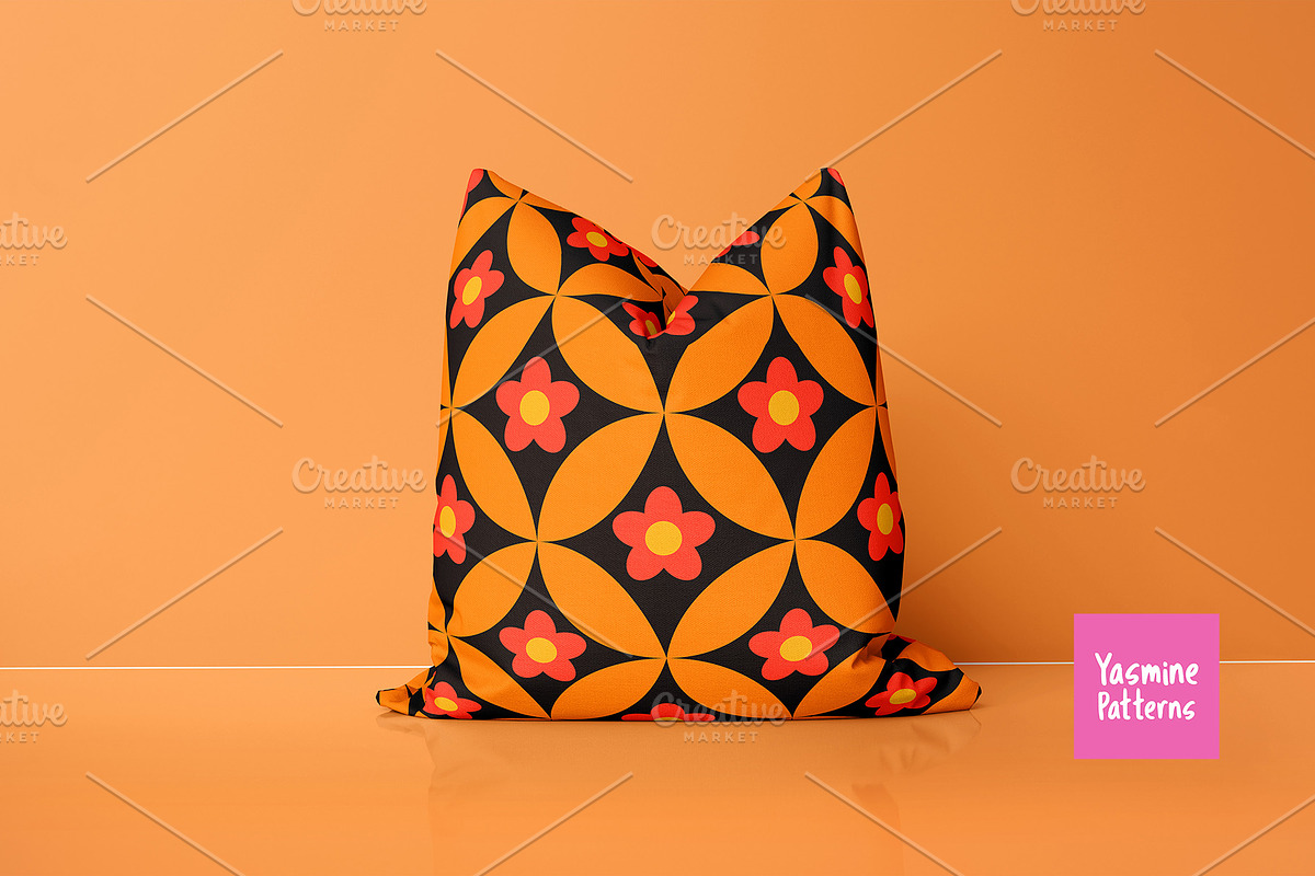 Mid Mod Flowers Patterns Collection, a Pattern Graphic by Yasmine Patterns (Photo 7 of 8)