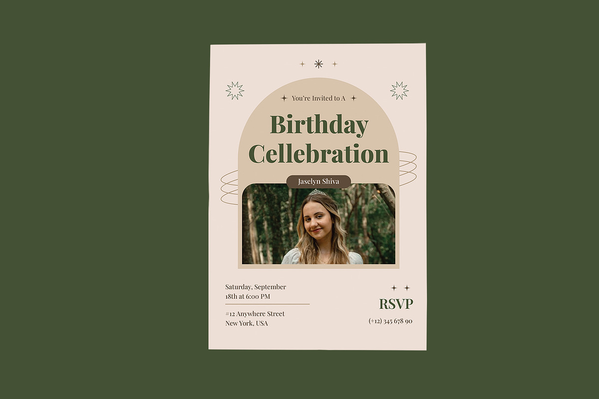 Birthday Invitation Card, an Invitation Template by Neermana (Photo 3 of 4)