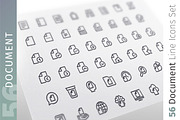 Document Line Icons Set, an Outline Icon by Voysla's Shop (Thumbnail 1 of 4)