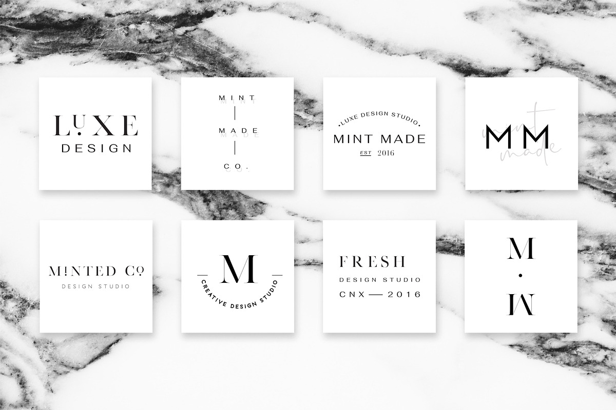 55 Minimalist Luxe Logos, a Branding & Logo Template by Mint Made (Photo 9 of 17)
