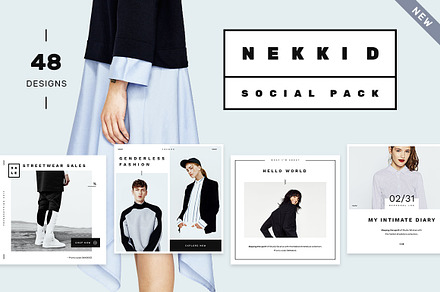 Nekkid - Social Media Booster Pack, a Social Media Template by NordWood