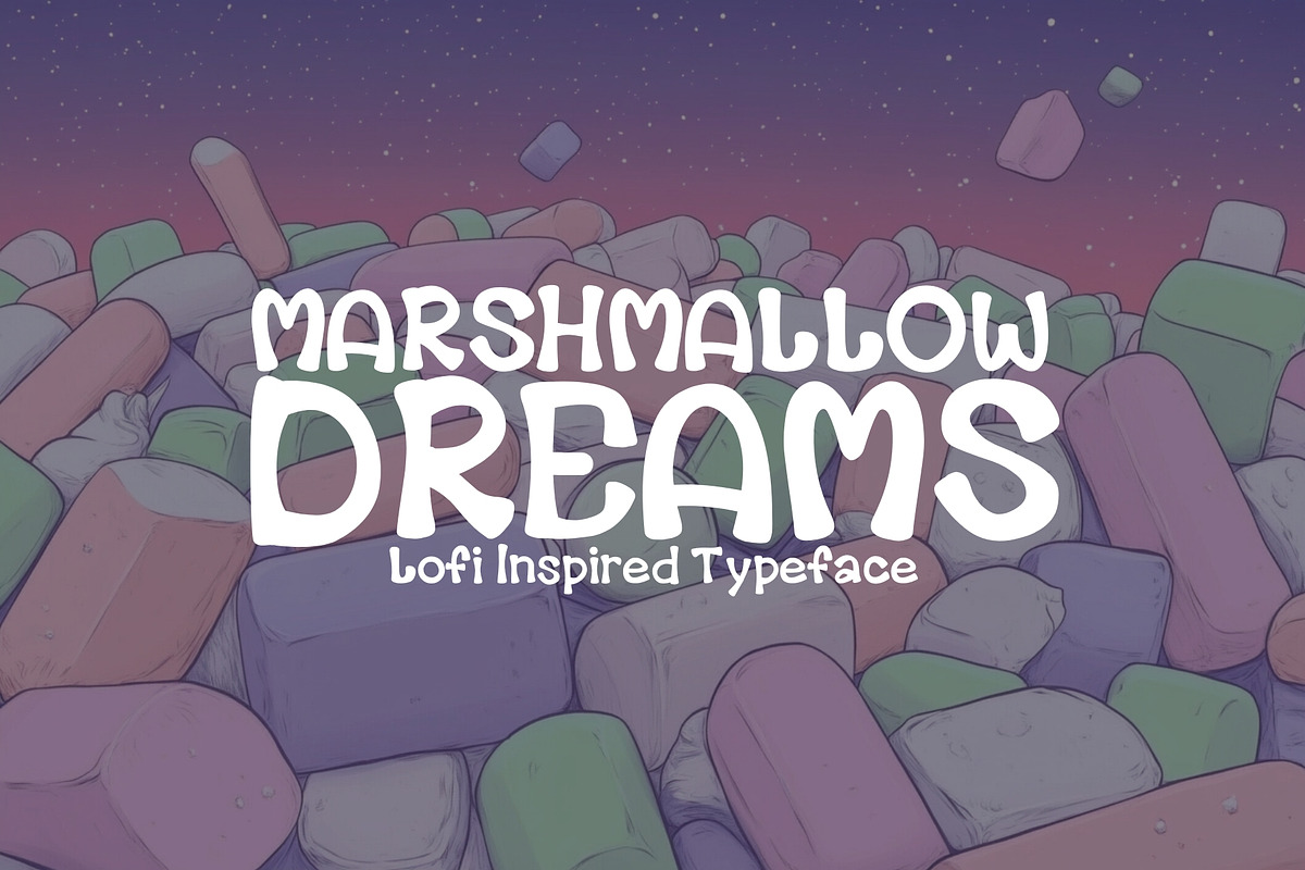 Marshmallow Dreams - Lofi Typeface, a Handwritten Font by HipFonts (Photo 1 of 7)
