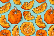 Pumpkin pattern and set, a Pattern Graphic by Melniklenart (Thumbnail 3 of 3)
