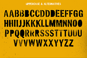 Display font Autobahn Stencil, a Blackletter Font by Itsmesimon (Thumbnail 9 of 11)