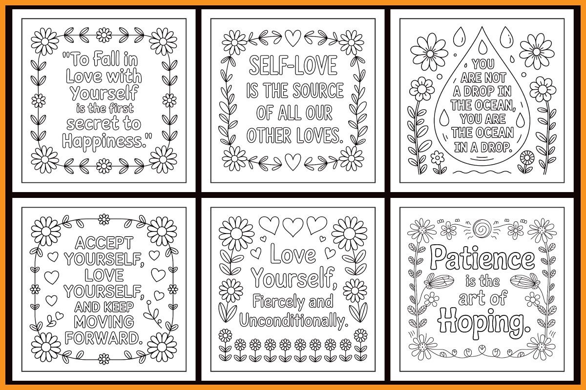 Self Love Affirmation Quotes Colorin, an Object Graphic by protabsorkar11 (Photo 2 of 4)