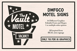 Vintage Motel Sign Set