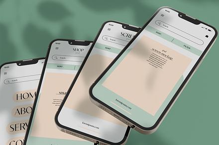 Four Floating Smartphones Mockups, a Device Mockup by Xtrahive