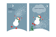 Christmas cards - Cute Snowman, a Seasonal Illustration by lenlis (Thumbnail 3 of 3)