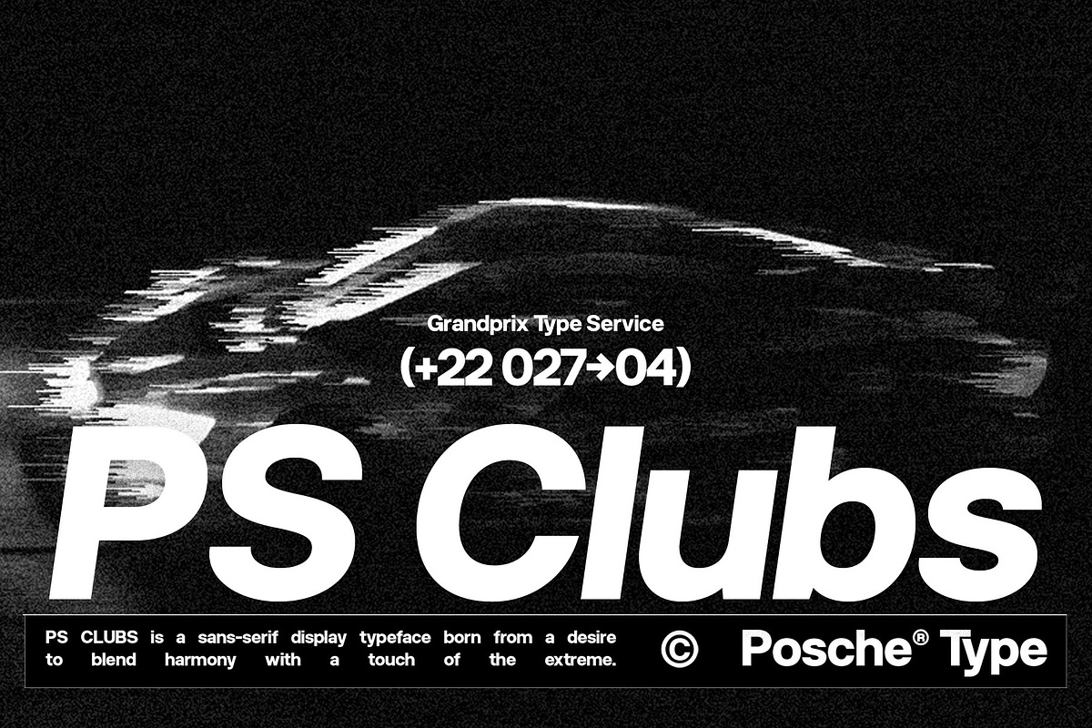 PS CLUB | Display Typeface, a Sans Serif Font by Posche Type (Photo 1 of 11)