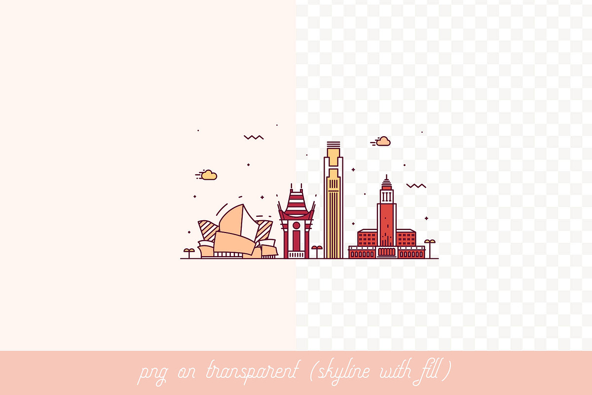 Huge collection of cities skylines, a Work Illustration by TheMountBirdStudio (Photo 2 of 15)