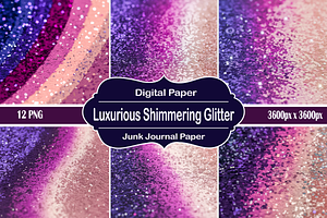Luxurious Shimmering Glitter Texture, a Pattern Graphic by Printable Treasure