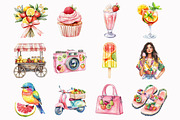 Summer Fruit Vibe Clipart, an Illustration by Design Market (Thumbnail 3 of 4)