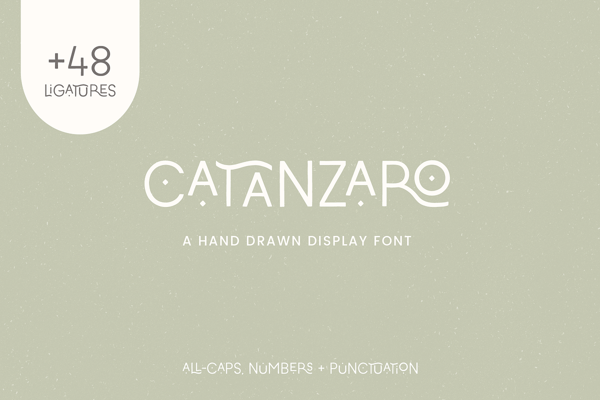 Catanzaro Ligature Display Font, a Sans Serif Font by Emma Webb Studio (Photo 1 of 12)