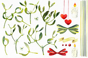 Mistletoe - watercolor illustrations, a Decorative Illustration by Color and Decor (Thumbnail 2 of 6)