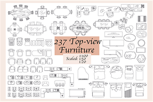 237 Scaled furniture elements, a Work Illustration by TheHyggeShopDesign