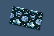 Blue Marine World Watercolor, an Animal Illustration by CreativeValuation (Thumbnail 7 of 12)