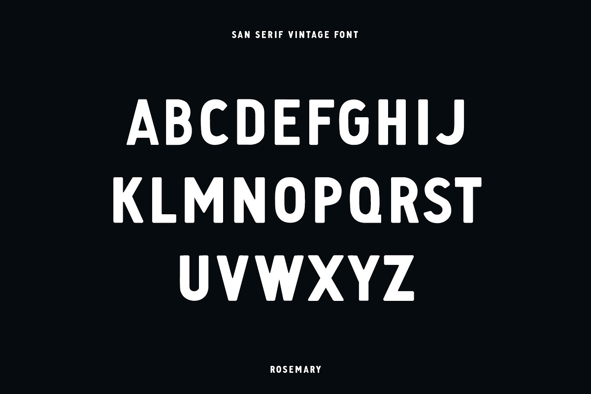 Rosemary - Vintage San Serif, a Sans Serif Font by Rough Patch Studio (Photo 7 of 7)