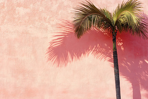 Isolated palm tree casts shadows aga, a Photo by Iftikhar Alam