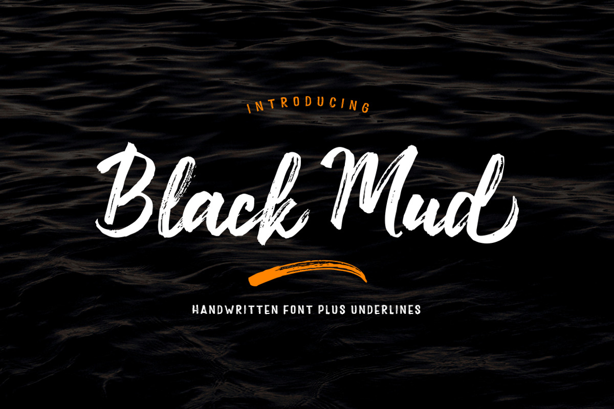 Black Mud, a Script Font by Stripes Studio (Photo 1 of 5)