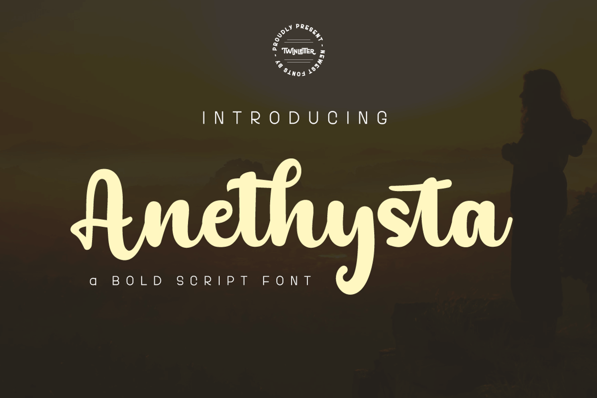 Anethysta, a Script Font by twinstd (Photo 1 of 9)