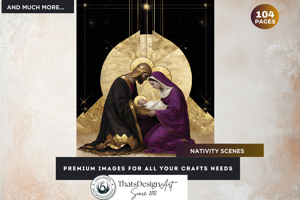 Christian Religious Digital Papers, a Person Illustration by ThatsDesignArt (Photo 10 of 10)