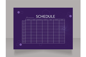 Schedule For Week Worksheet Design