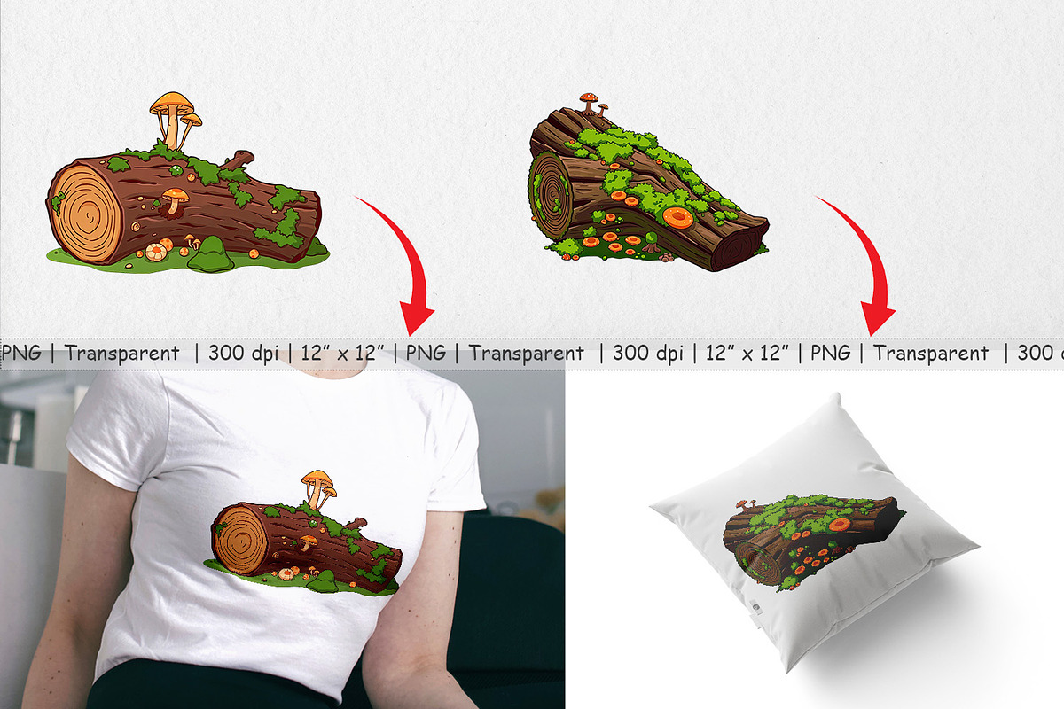 Fallen Log Clipart, a Graphic by Artnoy (Photo 3 of 5)
