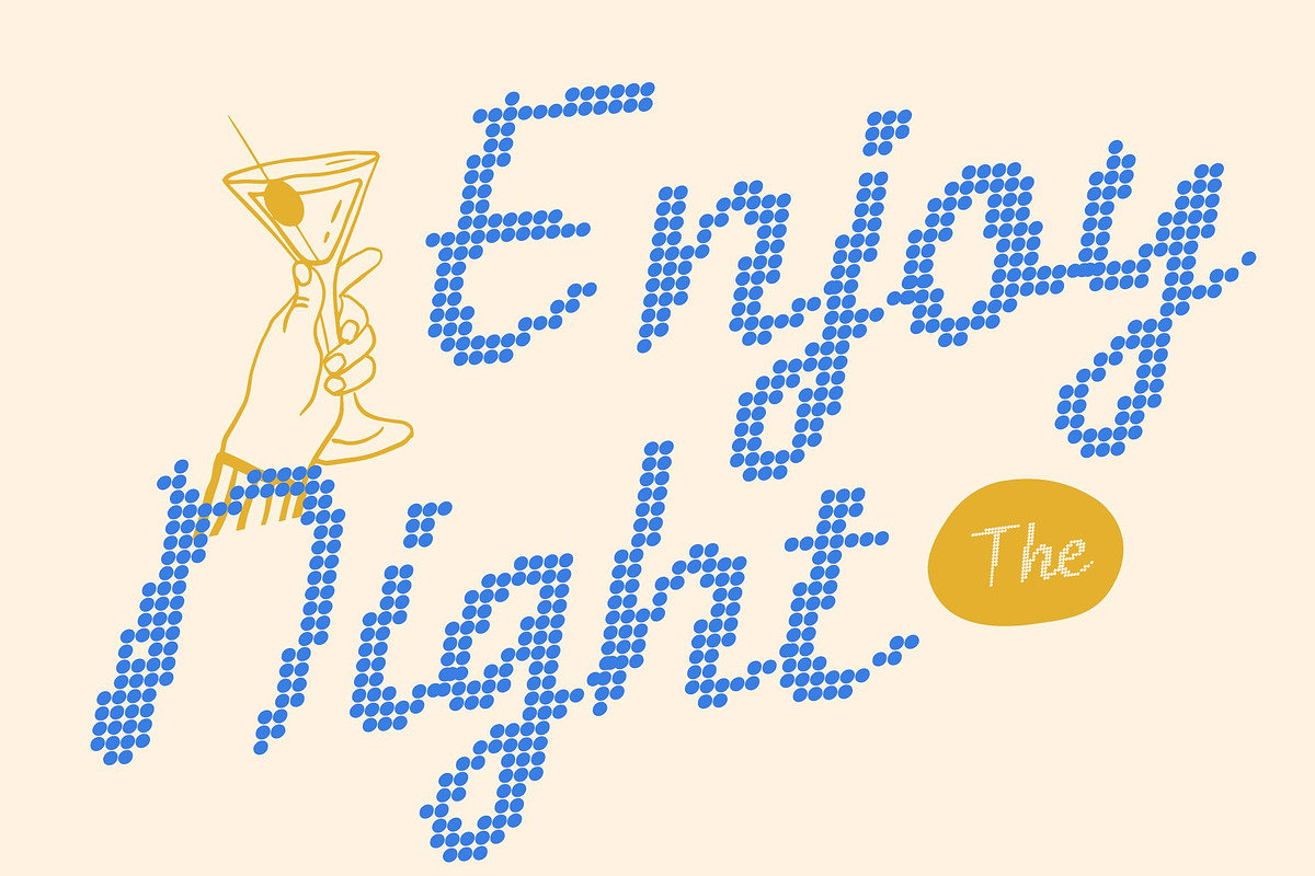CS Ricotta Disco, a Script Font by Craft Supply Co. (Photo 2 of 8)