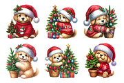 Cute Christmas Puppy Clip Art, an Illustration by Design Market (Thumbnail 3 of 5)