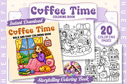 Coffee Time Story Coloring Book, a Person Illustration by HueNestify (Thumbnail 1 of 5)